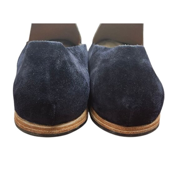 Cliff Dweller Suede Flats Navy Blue Minimalist Handmade Shoes Women’s Size 39 EU - Picture 8 of 12